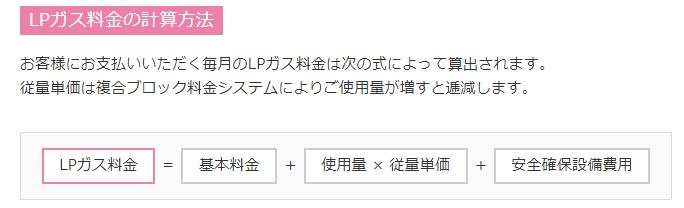 LPガス料金計算方法